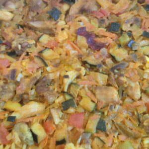 Arroz con verduras y pollo