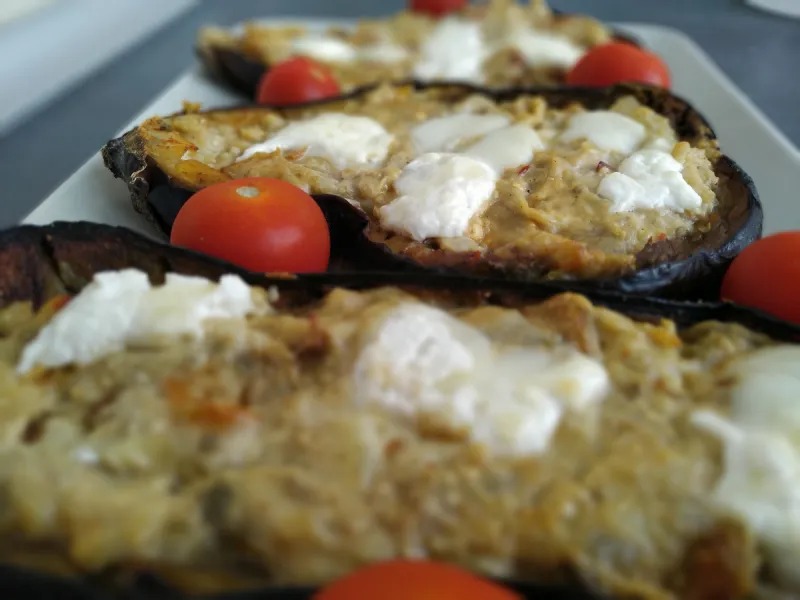 Berenjena con verduras